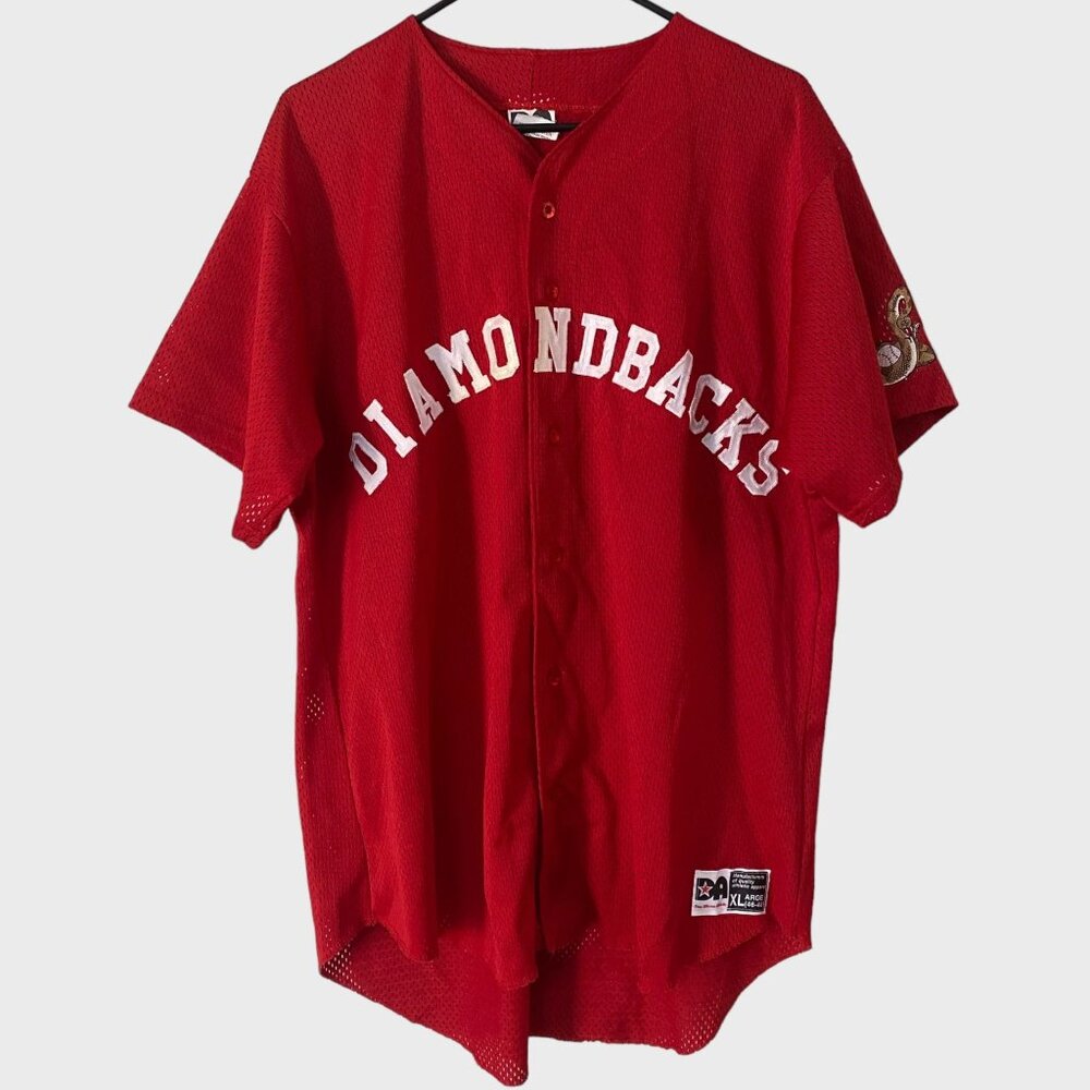 Vintage MLB Arizona Diamondbacks Baseball Jersey Men's XL Button-Up Short-Sleeve